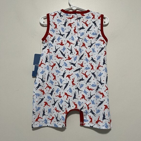 Magnolia Baby NWT Baseball Rookie Lineup Short Playsuit Size 2T - Picture 4 of 5